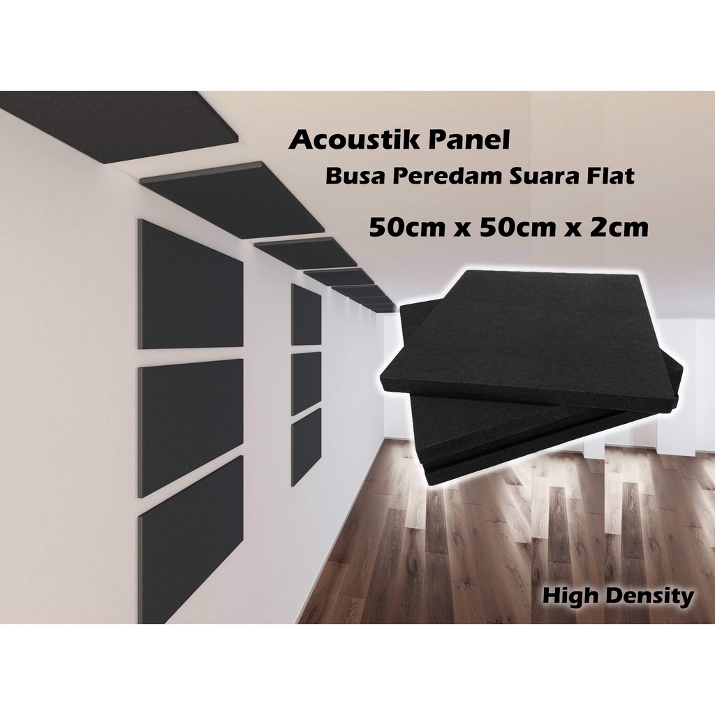 Busa peredam Suara Model Flat - Busa Peredam Suara Ruangan Acoustik Panel Ukuran 50 x 50 x 2 cm