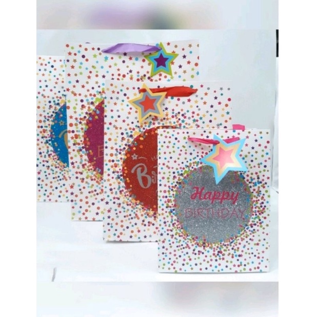 

kode005 Paperbag Motif HBD | Tas Kertas Motif Happy Birthday