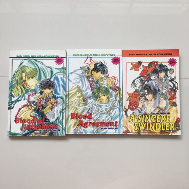 Komik blood of judgement, blood agreement, a sincere swindler taeko tonami