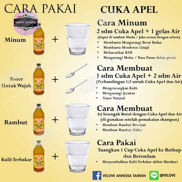 Cuka Apel Bragg 100 Original Indonesia