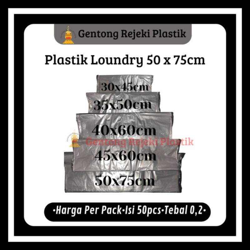 Kantong Plastik PP 50 x 75 / Plastik PP Laundry / Kantong Plastik Besar Laundry Bening 50x75