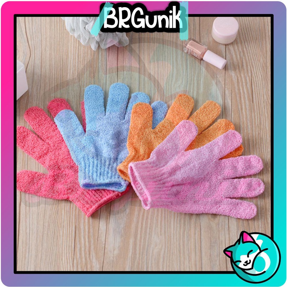 BRGUNIK Sarung Tangan Mandi Scrubber Exfoliating Tubuh Pijat Termurah R742