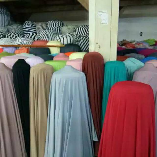 Kain Jersey Grosir Ecer Kiloan Murah Untuk Hijab Kerudung Gamis Lejing Span Manset Inner Daleman Harga Setengah Kilo