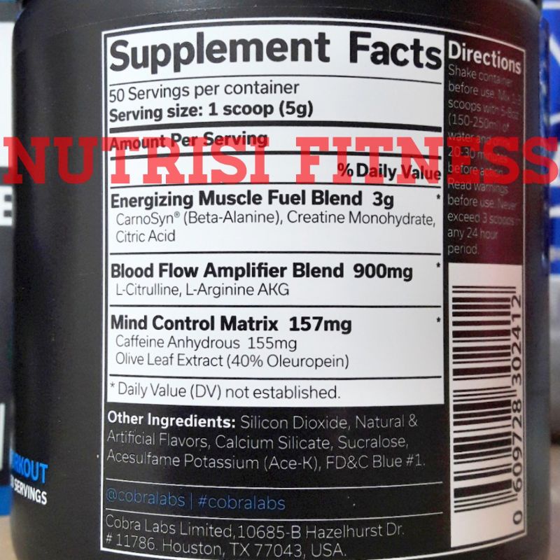 JNX SPORT THE CURSE COBRA LABS THE CURSE PRE WORKOUT COBRALABS PREWORKOUT ARGININE CITRULINE