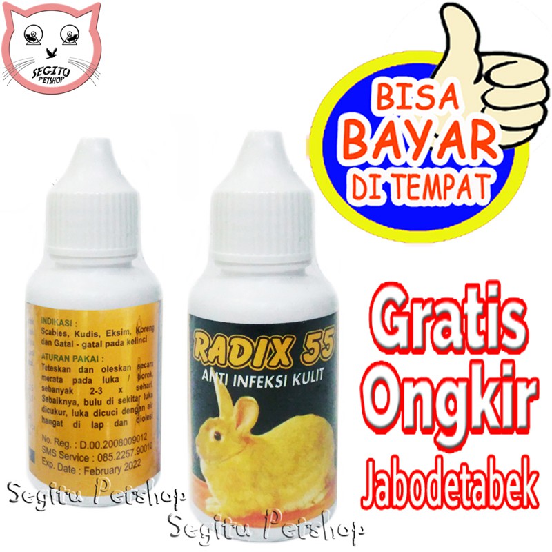 Obat Kelinci jamur koreng gatal Scabies Scadix RADIX