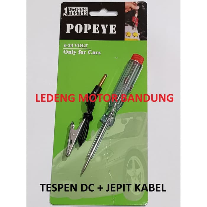 Promo Tespen DC Kabel Jepit Obeng Test Pen Listrik 6v 12v 24v terbaik