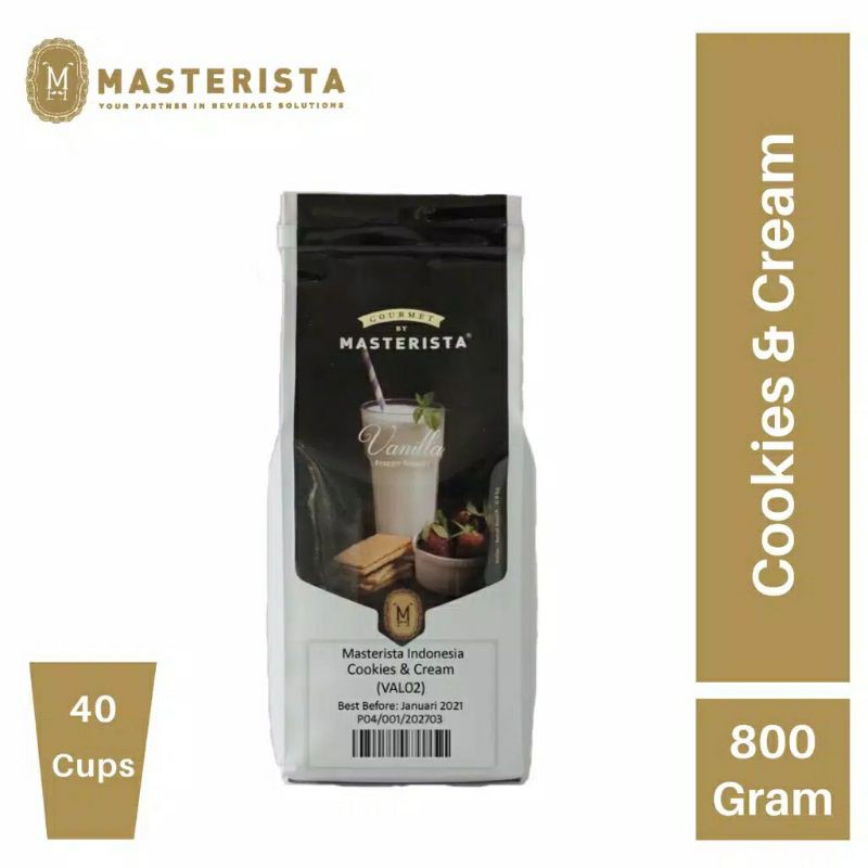 Masterista Bubuk Minuman Cookies & Cream 800gr, masterista makassar