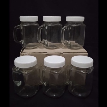 gelas jar / gelas toples kaca / gelas ala cafe / gelas tutup