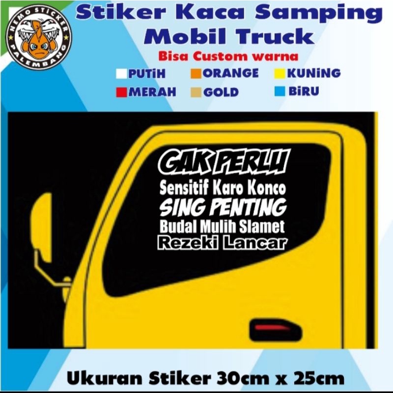 stiker kaca samping mobil truck