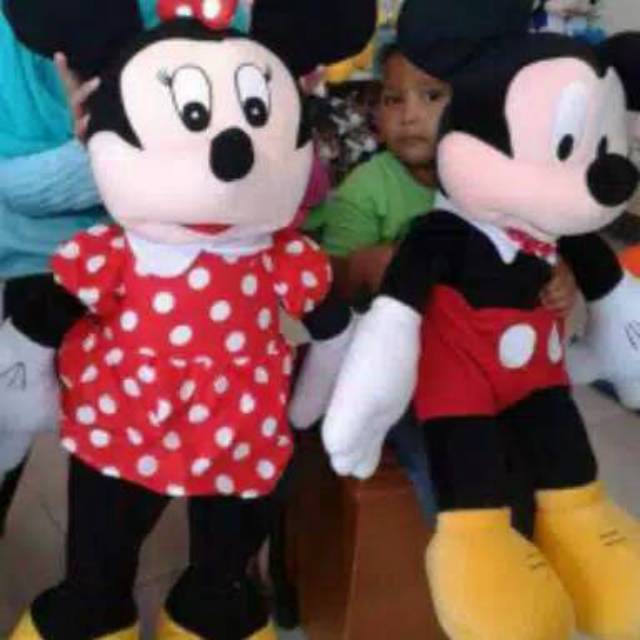 Boneka sepasang micky &amp; minnie jumbo.