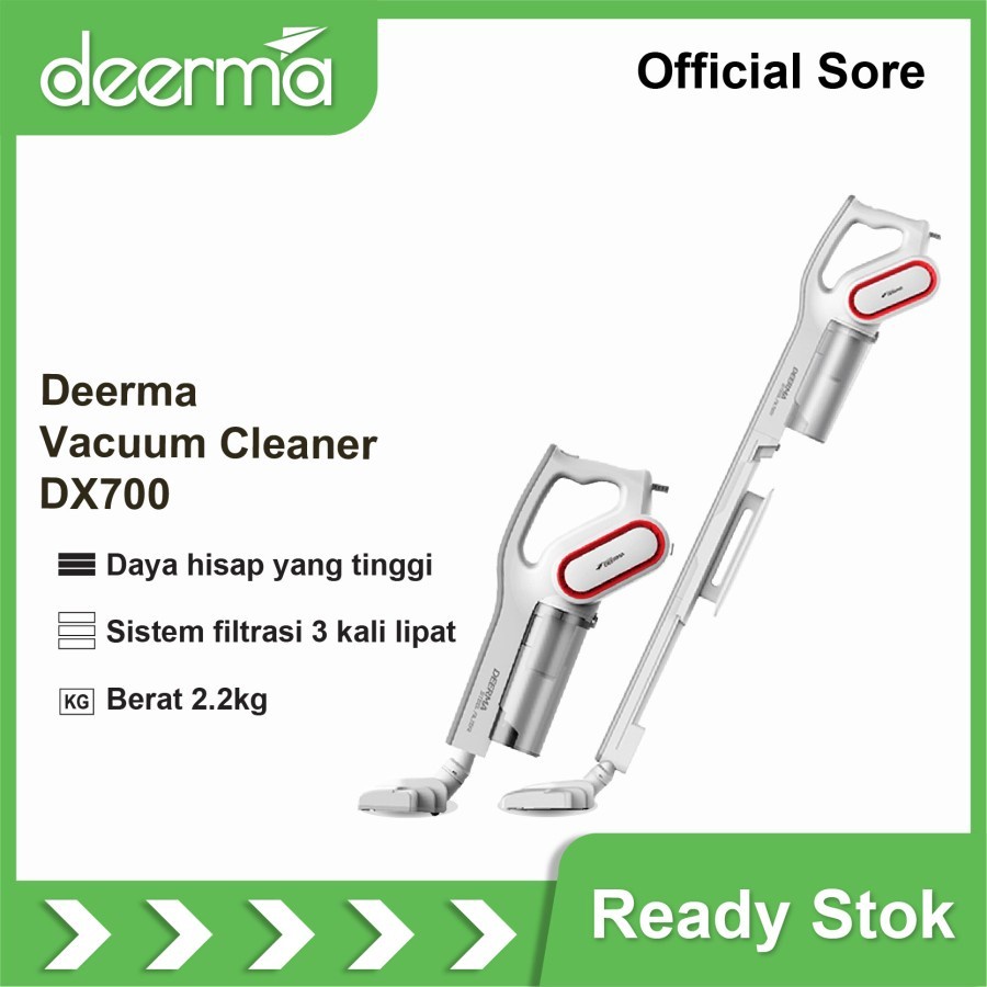 Deerma Dx700 2-in-1 Vertical Hand-held Vacuum Cleaner Penyedot Debu