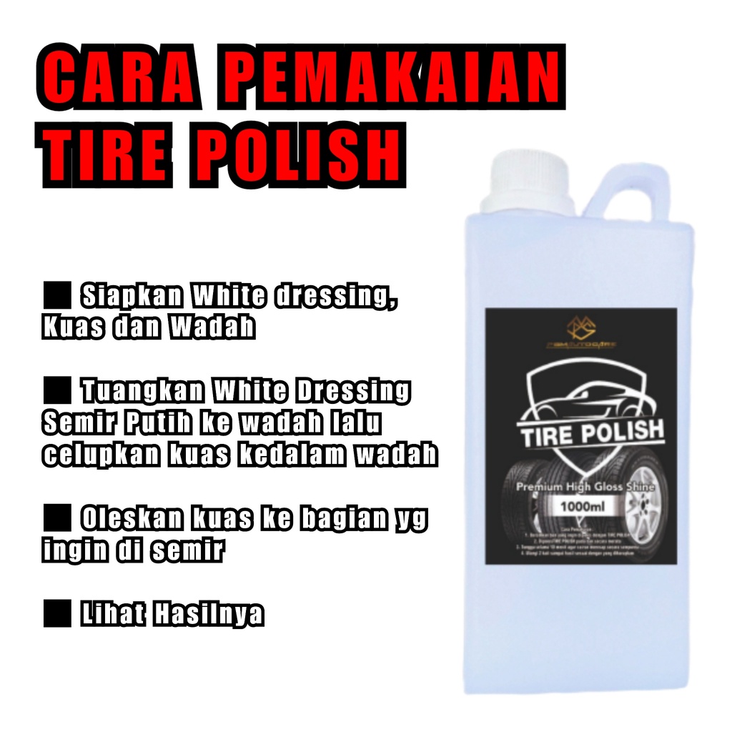 TIRE POLISH Semir Ban, Mesin, Dashboard interior Premium New Dressing