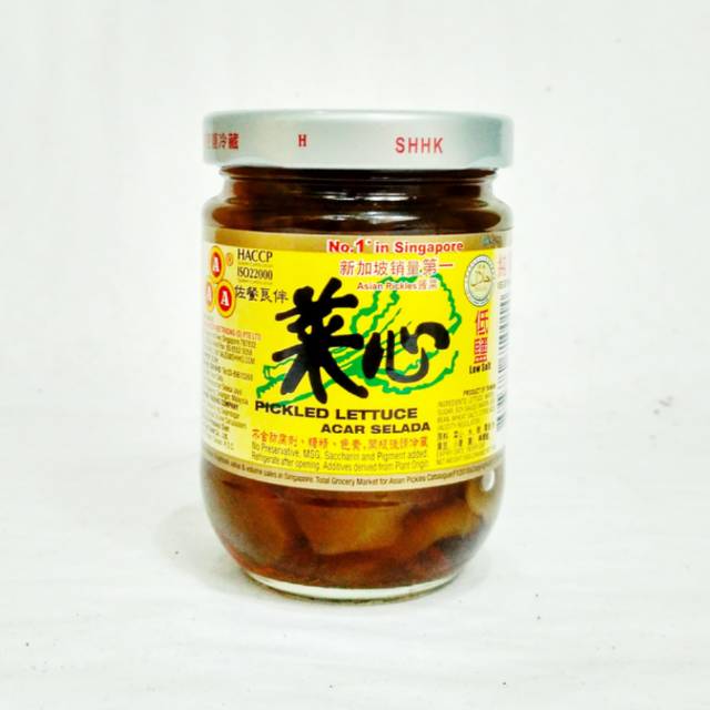 

AAA PICKLED LETTUCE 180 GR / ACAR SAWI / CAISIM BOTOL VEGAN / VEGETARIAN