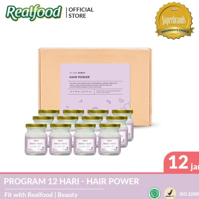 

Realfood Hair Power Minuman Sarang Burung Walet + Kolagen, Lidah Buaya | Minuman