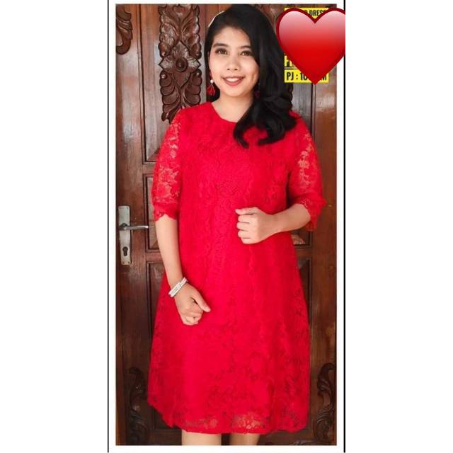 DRESS BUKA TUTUP RENDA ELGHANA