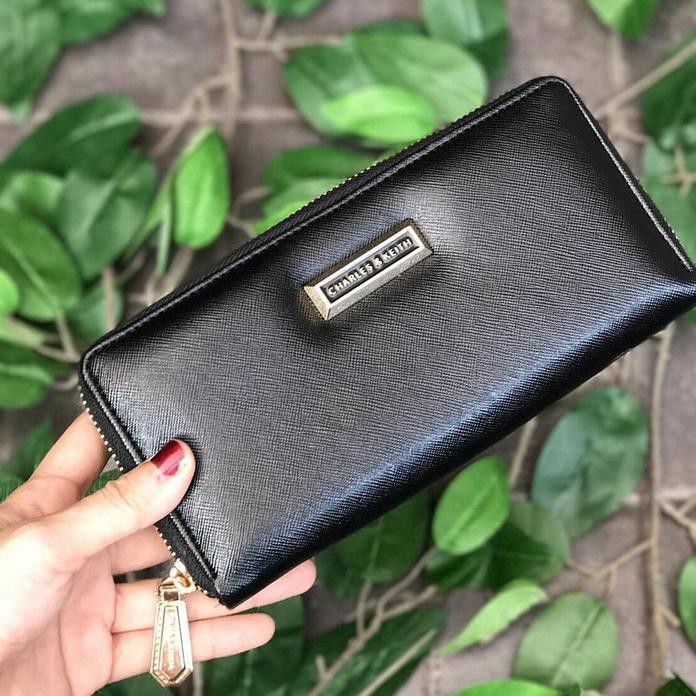 Cuci Gudang Tas Dompet Wanita Cewek Branded Murah Charles And Keith Ck Zip Wallet