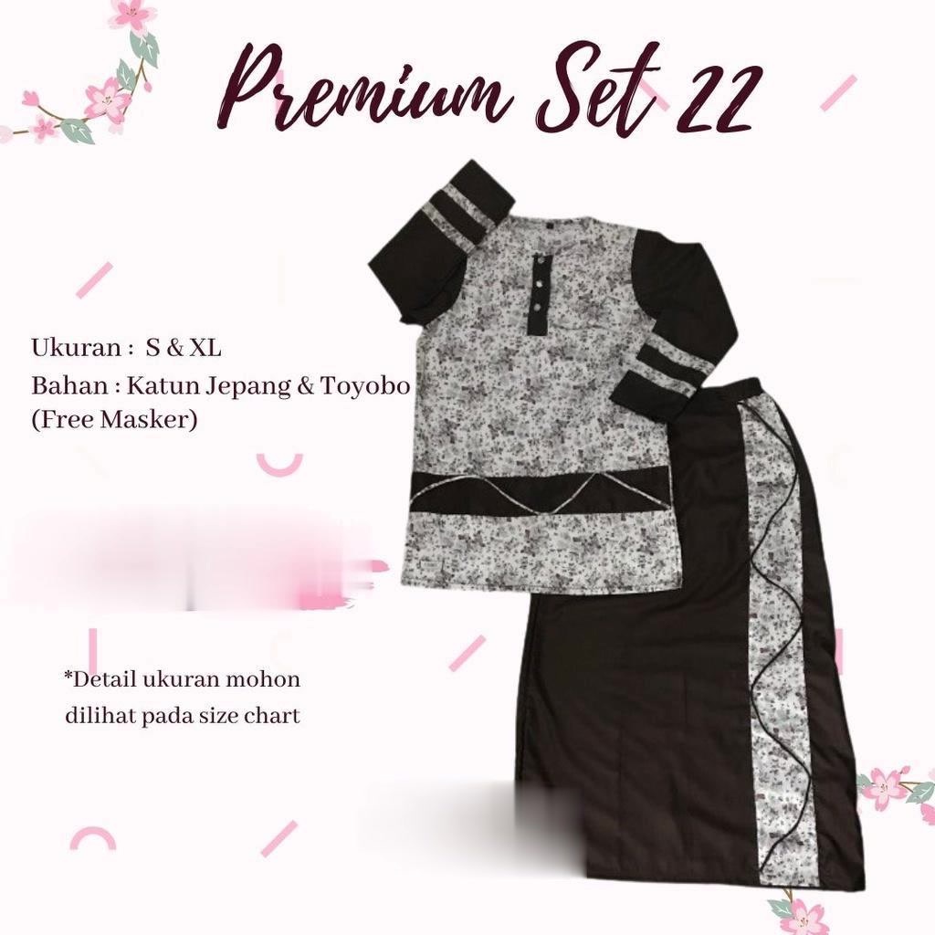 EZ PONDOK SANTRWATI MUSLIM - PREMIUM SET 22 - SETELAN ROK BAJU HARIAN SANTRI GONTOR PUTRI