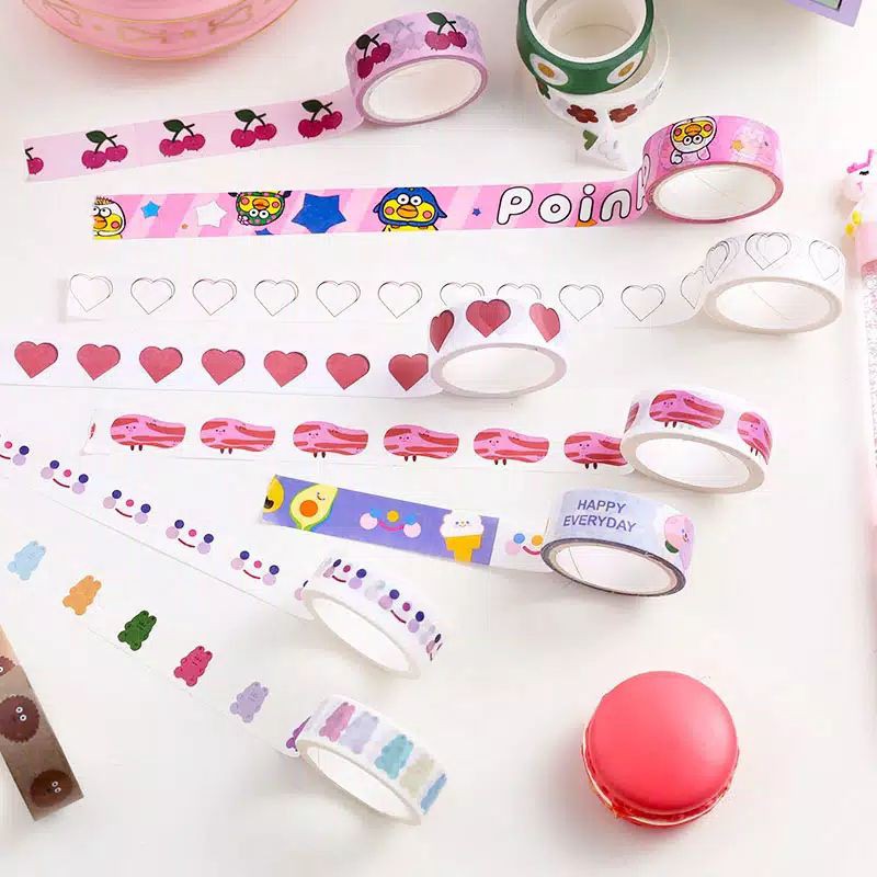 

[MYUME.STORE] Washi Tape Cute Masking Tape DIY Home Decor Journal Scrapbooking