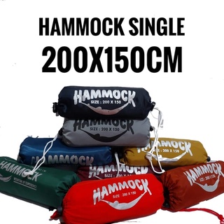 HAMMOCK SINGLE 200x150 AYUNAN GANTUNG UNTUK TRAVELING OUTDOOR PENDAKI CAMPING HIKING