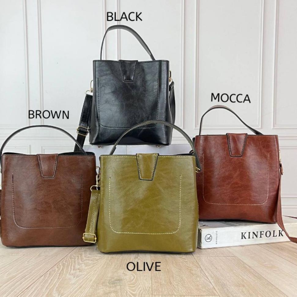 SLING BAG LATVIA TAS SELEMPANG POLOS CANTIK UNIK KULIT SINTETIC TEBAL BISA TENTENG ADA RESLITING {CH