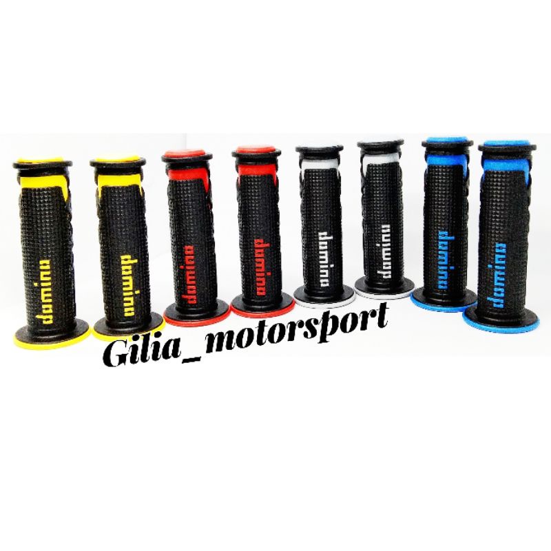 Handgrip Motor karet lembut Hitam Domino kombinasi handfat karet 2 warna grip Pcx Beat Scoopy Mio