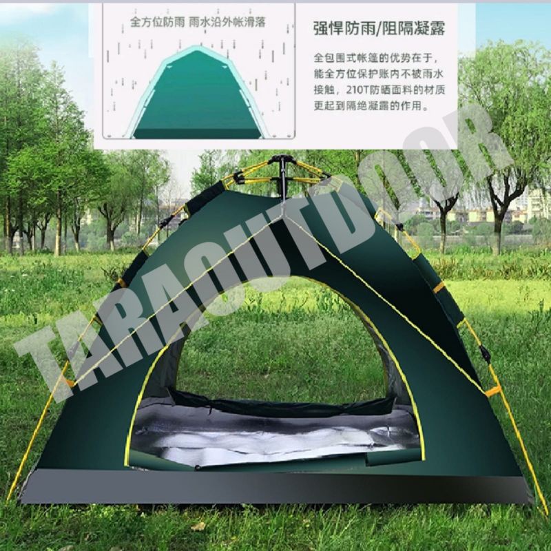 tenda camping tenda dome 4 orang buka otomatis