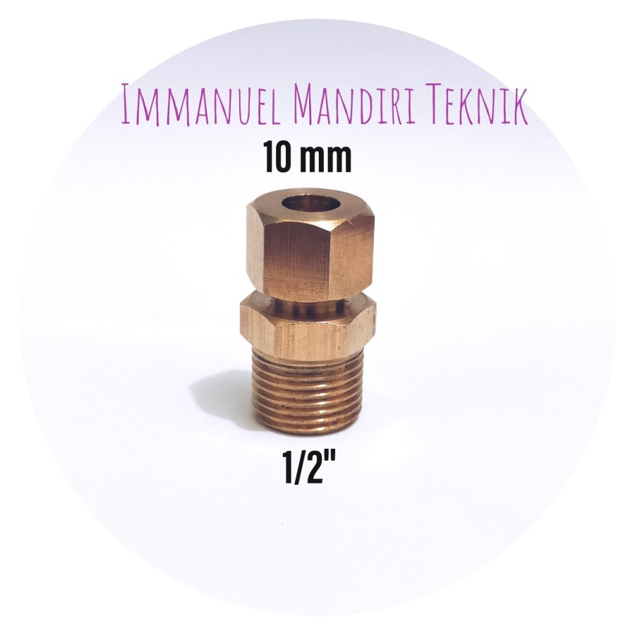 Nepel Pipa Tembaga 1/2 x 10 mm / Konektor Pipa Tembaga - Cincin