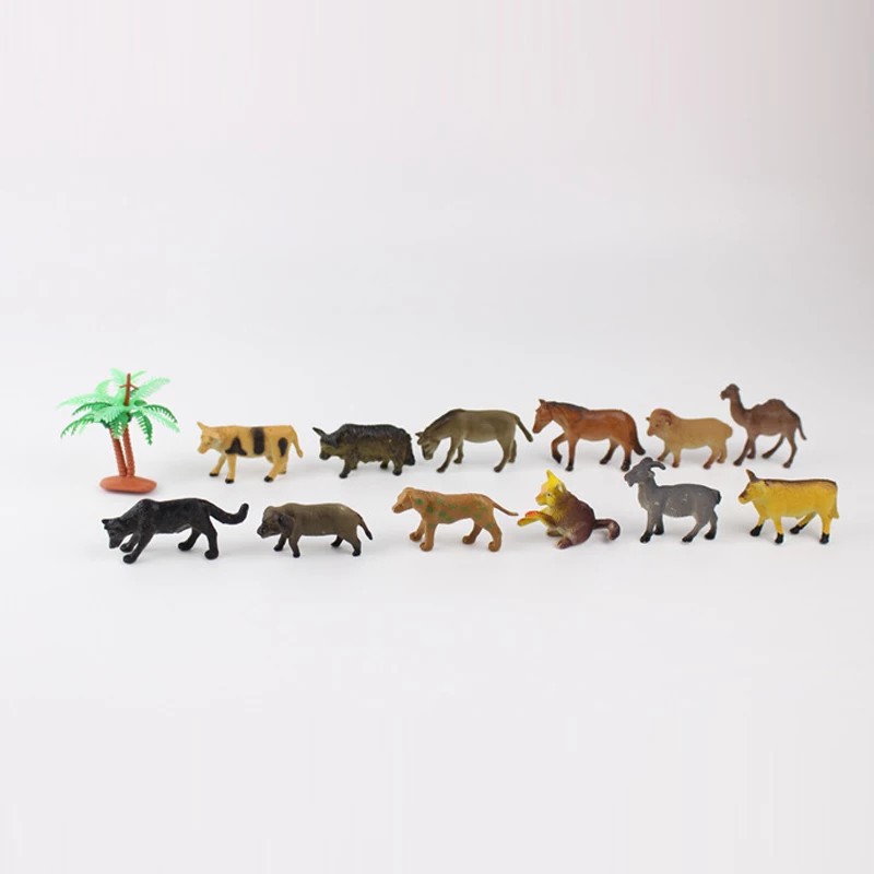 Miniatur Animal Miniatur Hewan Mainan Hewan Karet Miniatur Dinosaurus Mainan Dinosaurus Karet Set Mainan Miniatur Karet 12pcs