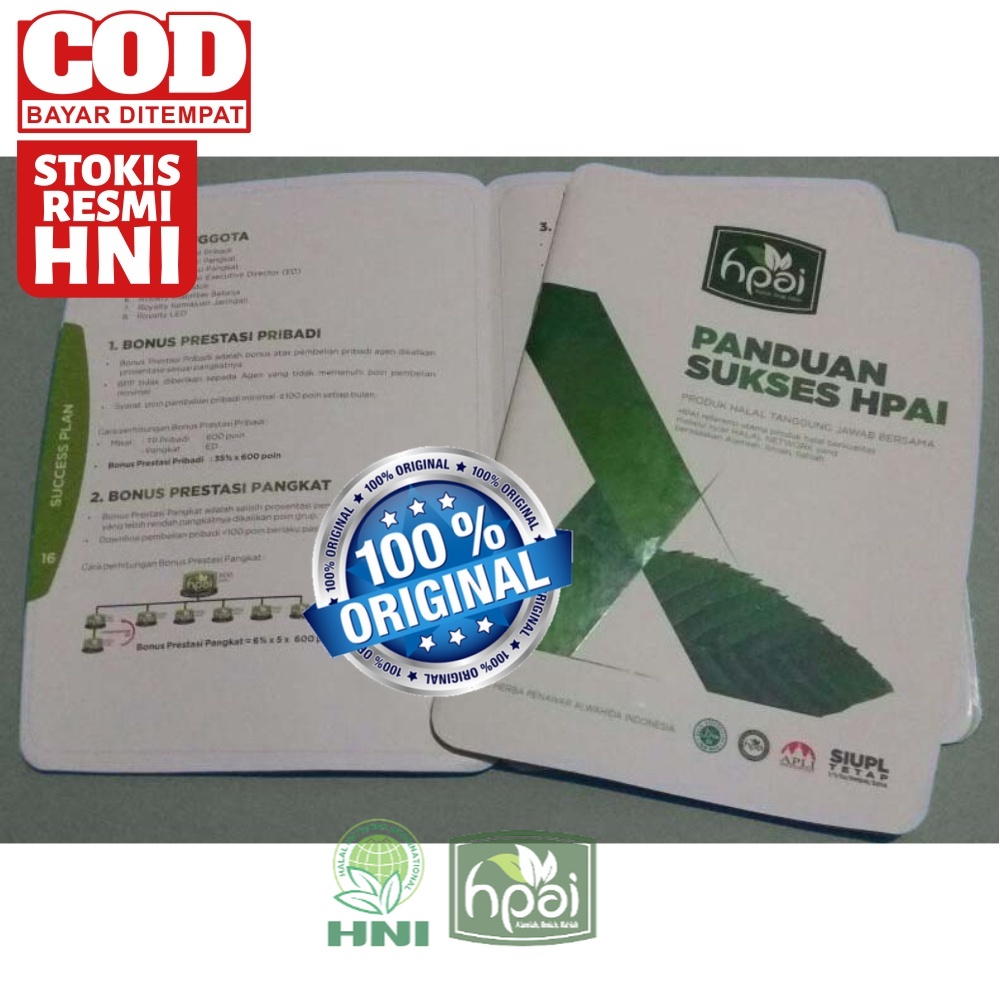 Paket Buku Panduan Member HNI HPAI Buku Produk dan Pemasaran Plus ID Card
