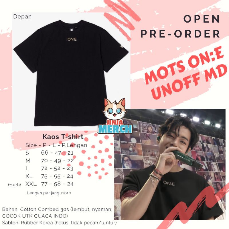 MOTS ON E KAOS TSHIRT LENGAN PANJANG UNOFFICIAL REPLIKA BTS