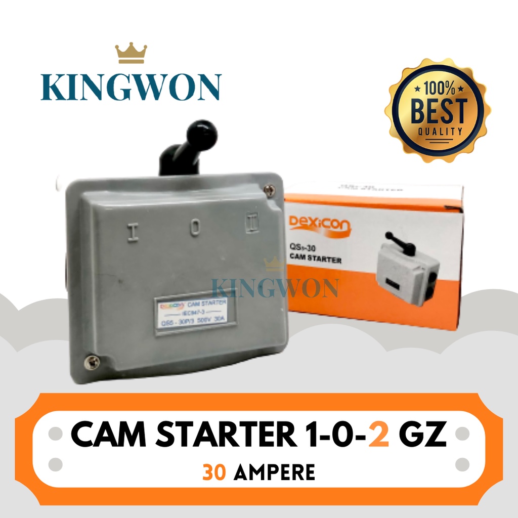 CAM STARTER 30 AMPERE GZ 1-0-2 GA 1-0 DEXICON SAKLAR GENSET ON OFF SAKLAR HANDLE