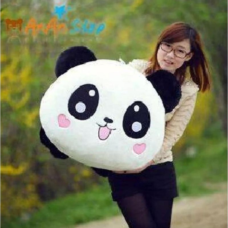 Boneka Bantal Panda / Boneka Bantal Kepala / Boneka Lucu / Boneka Imut / Boneka Murah / Boneka