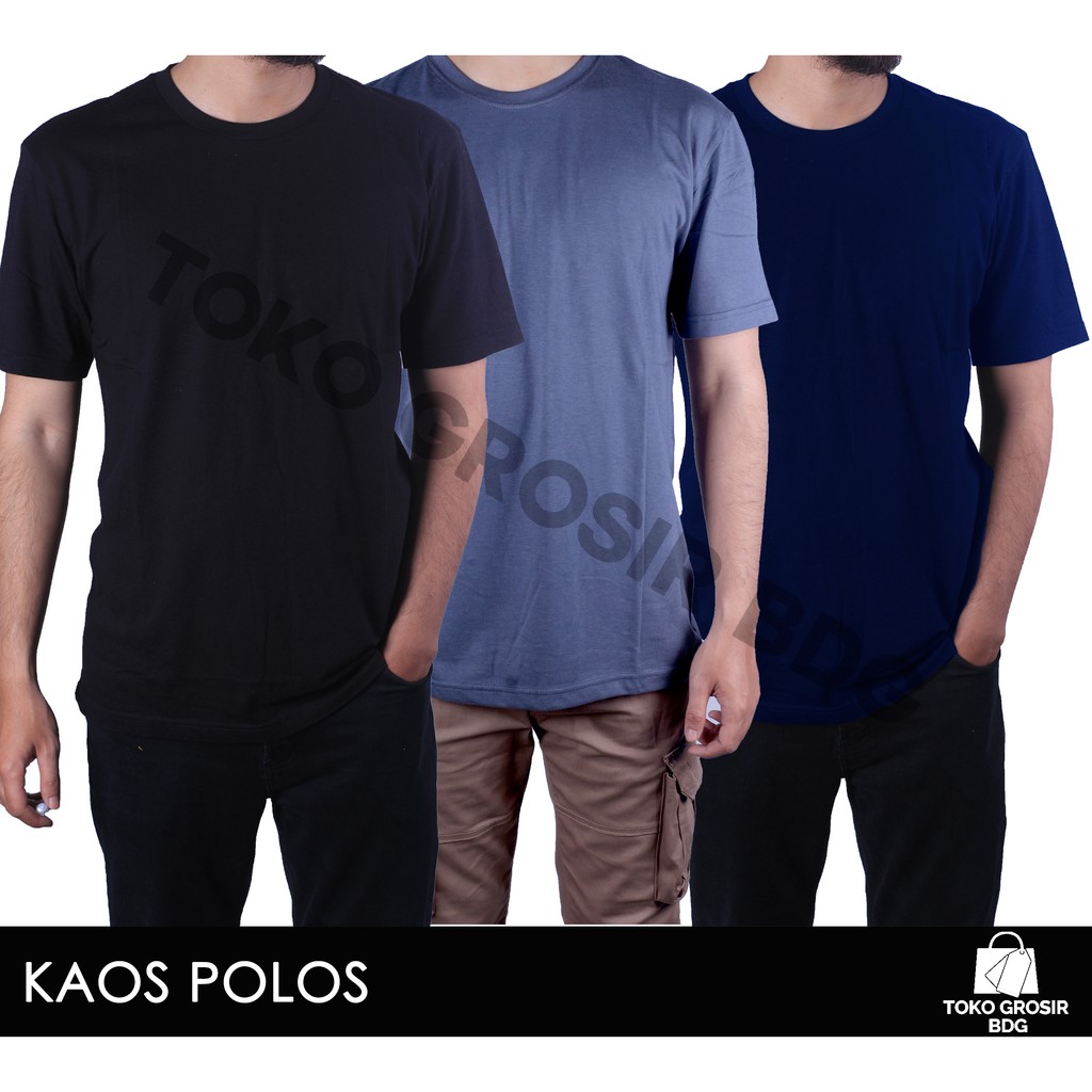 KAOS DEWASA POLOS PRIA WANITA TANGAN PANJANG COMBED 24s MURAH KAOS