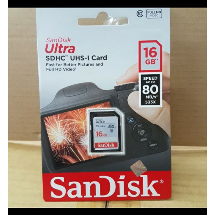 MEMORI KAMERA SD CARD 16GB SANDISK