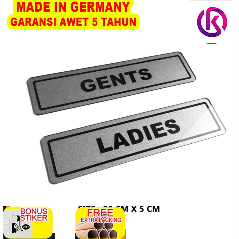 

Terlaris SIGN AKRILIK Pintu Toilet - GENTS LADIES SILVER - Signage Cafe/Resto