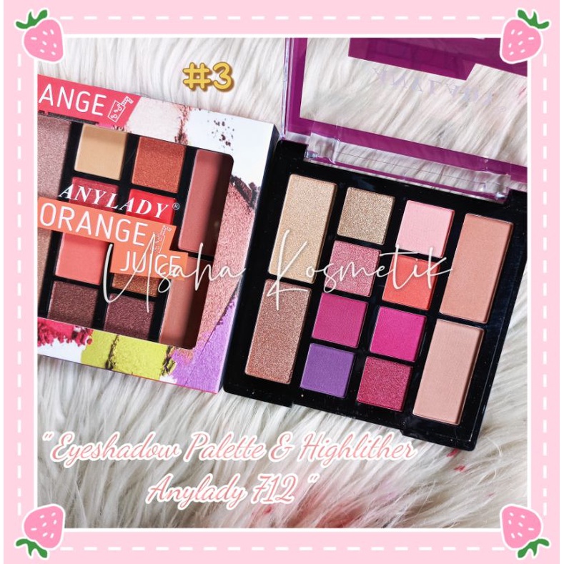 ECER!! EYESHADOW ANYLADY MAKE UP PALETTE 955 EYESHADOW +BLUSHER A8992B