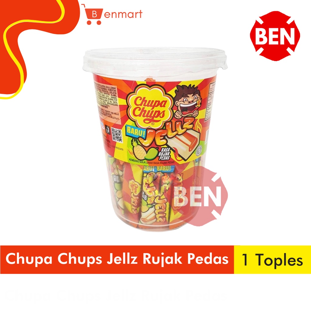 Chupa Chups Jellz Rasa Rujak Pedas 1 Toples Permen Spicy Jelly Manis
