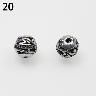 20 Pcs Tibetan Silver Cute Vintage Spacer Caps Craft Findings Charms Beads 8mm