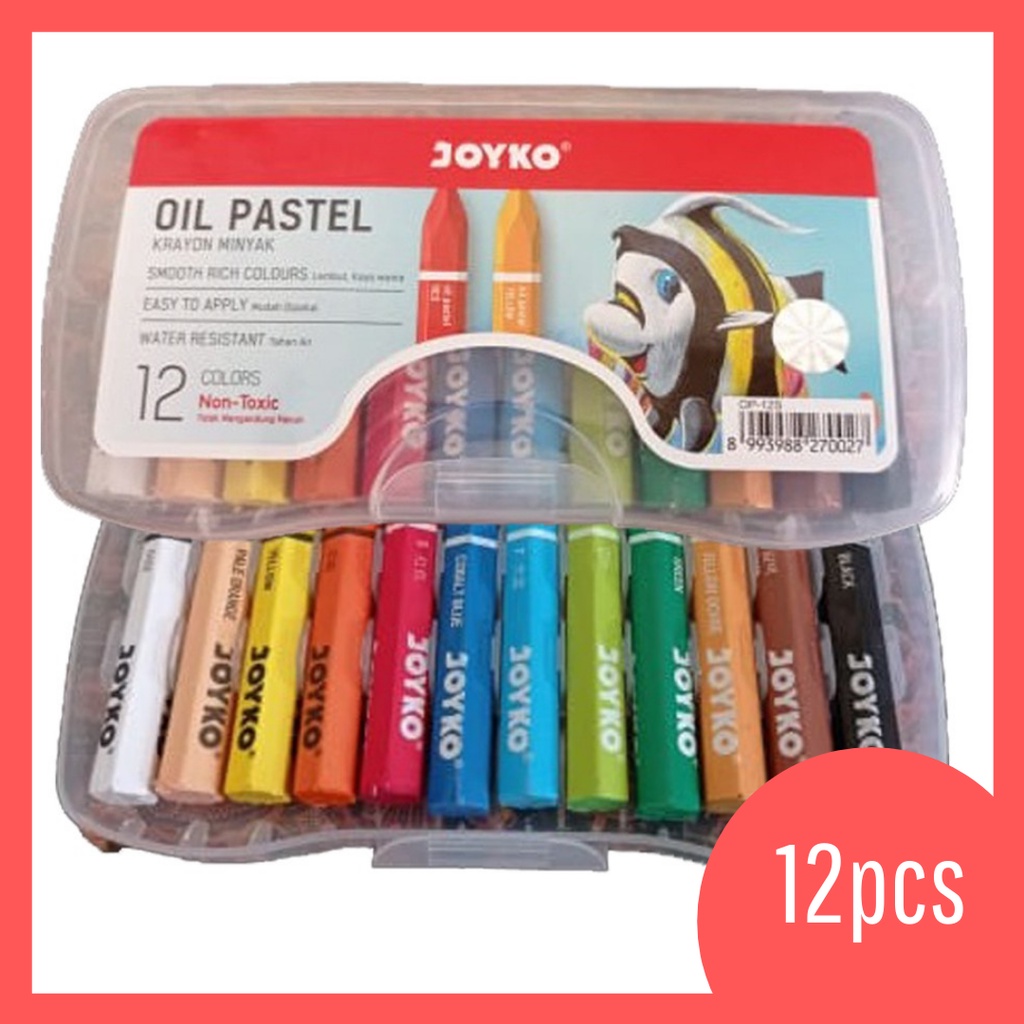 

CRAYON JOYKO ISI 12 WARNA OIL PASTEL KRAYON MINYAK