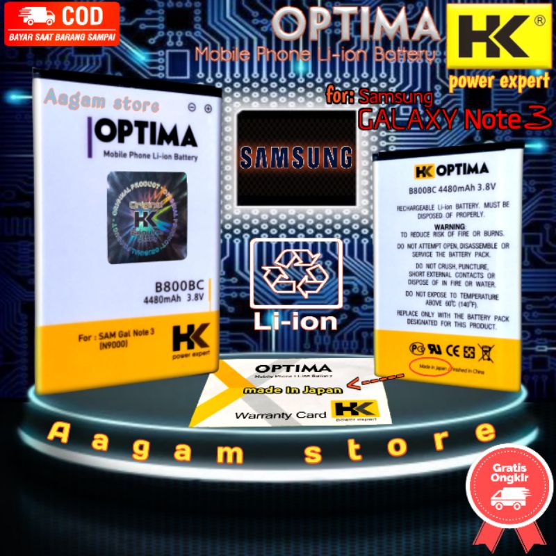 Baterai Original HK Samsung Note 3 N9000 N9005 N9006 NOTE3 Battery Batre Bat Note 3 N900 N9005 N9006