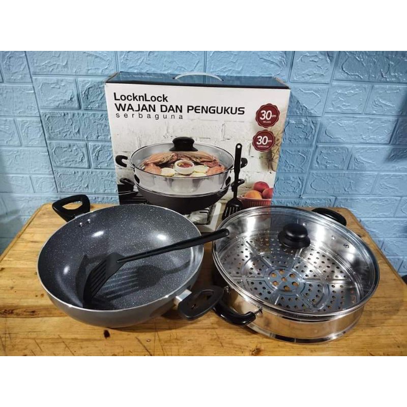 wajan dan pengukus lock n lock