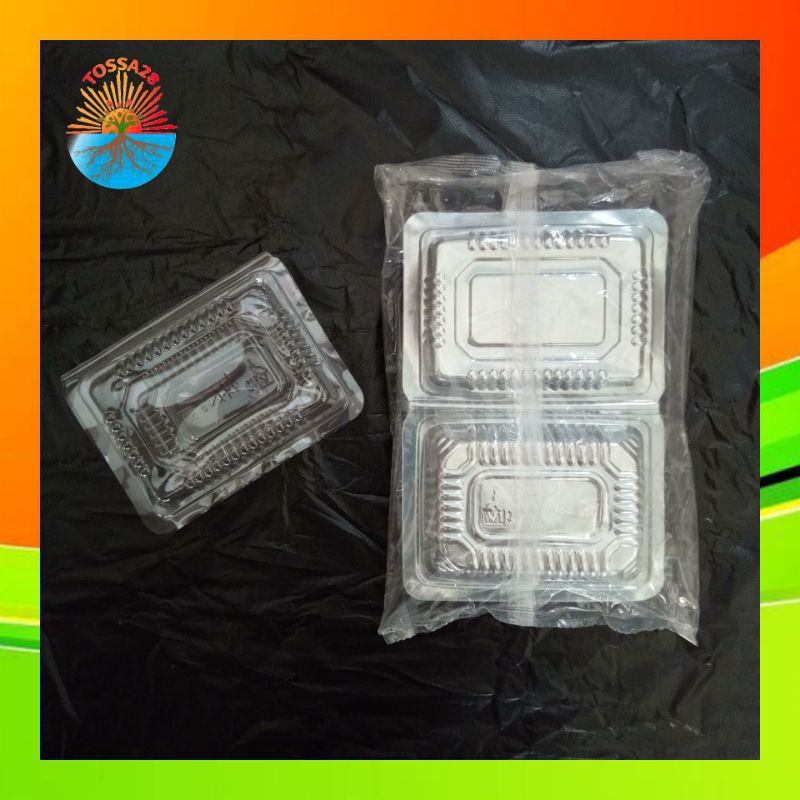 Mika Plastik 5A / Mika Kue (Isi 100pcs) Kotak Plastik /Kotak Makan 12x9x3cm