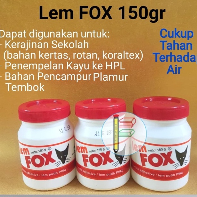 

Lem Fox Putih Botol 150gr / Lem Putih PVAC / Lem Kayu / Bahan Slime