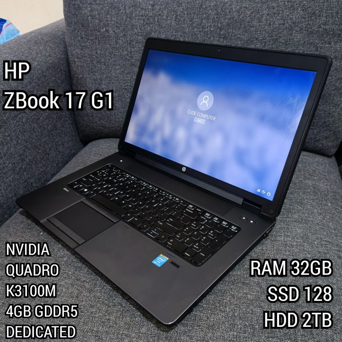 core i7MQ/NVIDIA QUADRO/RAM32GB/SSD+HDD/HP ZBook 17/ Laptop Design