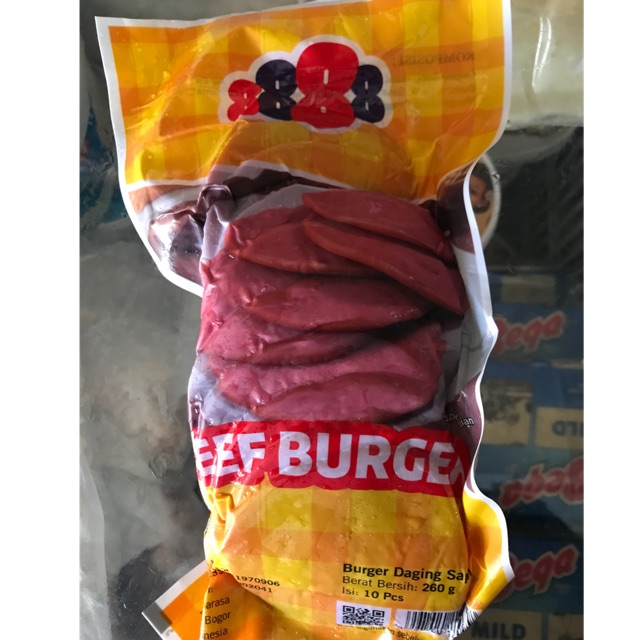 

8888 Beef Buger 260gr isi 10pcs