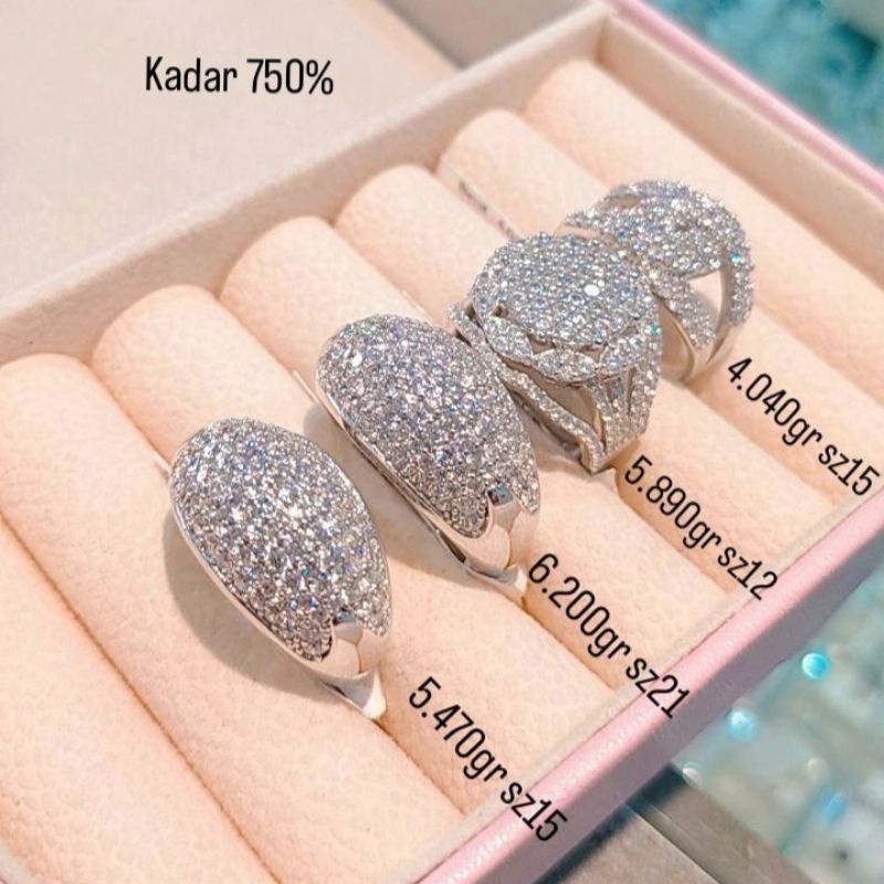 cincin emas putih kadar 750%