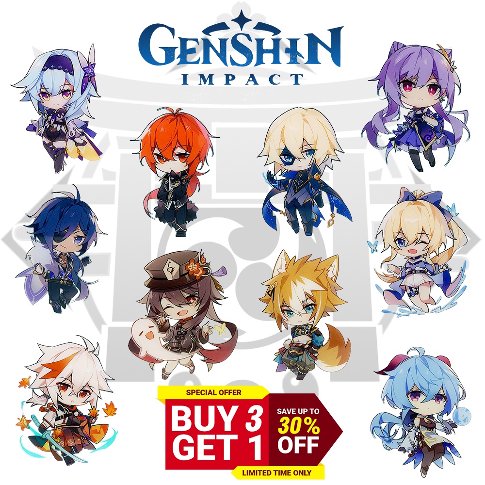 Gantungan Kunci Game Karakter Xiao Hutao / Keychain Hu Tao Yae Miko Klee Zhongli Baal Ayato / Ganci 