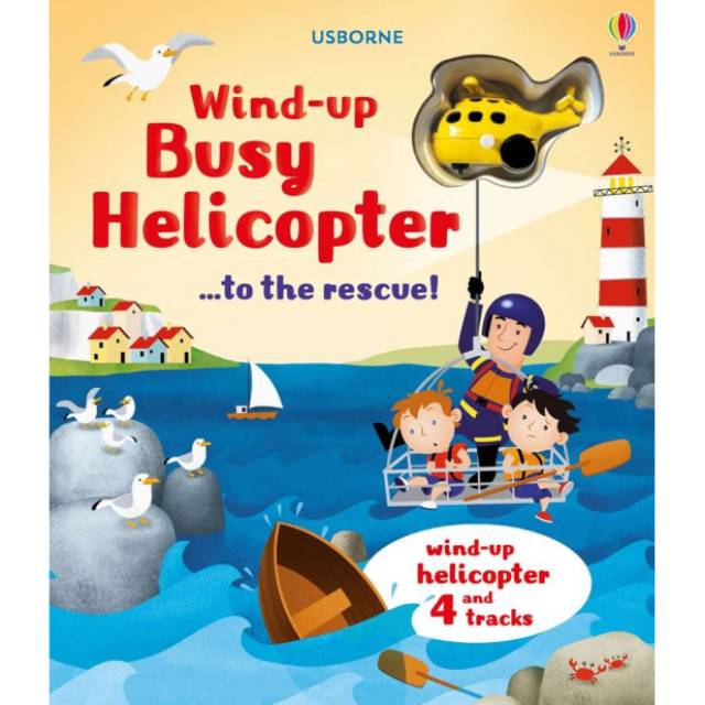 Uaborne wind up busy helicopter. Buku usborne.