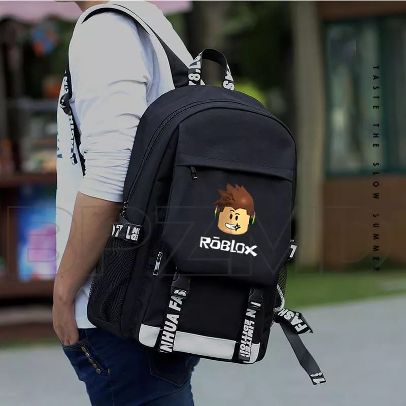 as Ransel Anak Gaming ROBLOX Tas Ransel Anak Sekolah TK SD SMP Tas Anak Sekolah Laki Laki Perempuan Terbaru Ransel Backpack Carakter Roblox