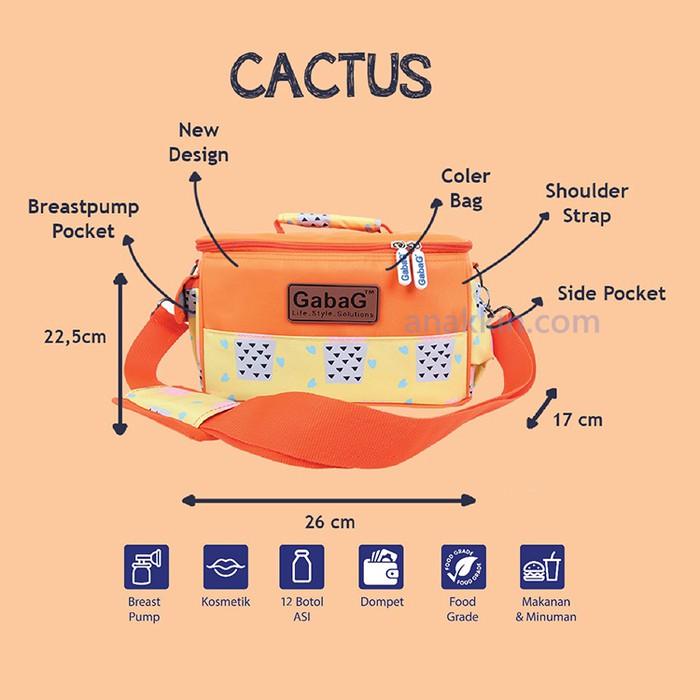 Cooler Bag Gabag Sling Series - Tas Pendingin Asi Gabag - Cactus